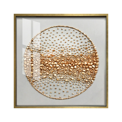  现代轻奢石子立体装置画 