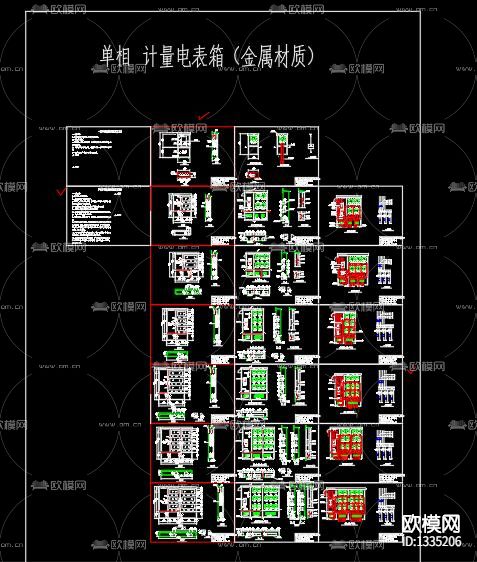 计量电表箱cad施工图