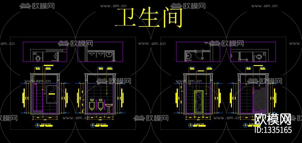 少儿培训机构cad施工图下载（渲染图7）