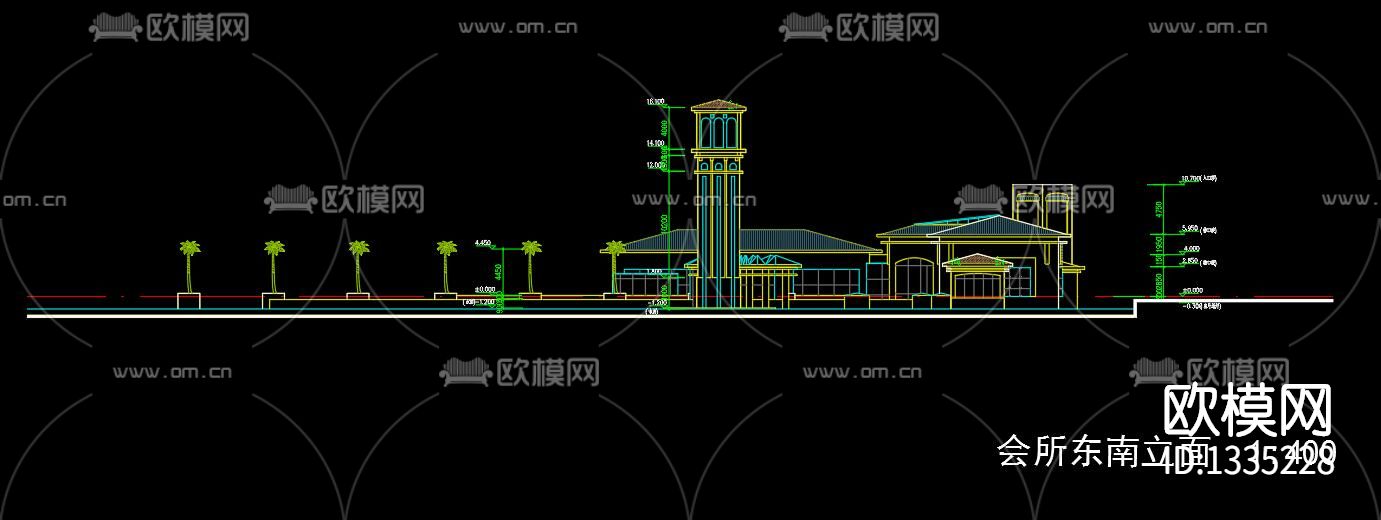 欧式会所cad施工图下载（渲染图5）