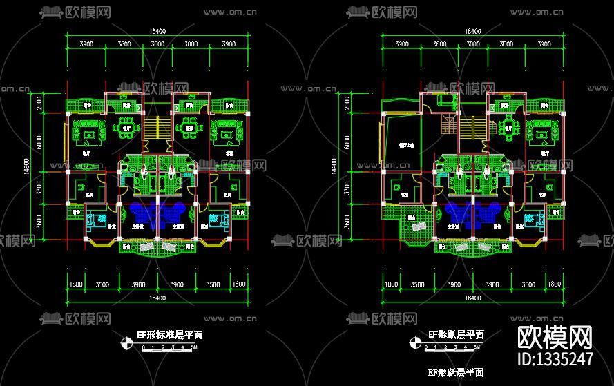 高層建筑cad施工圖下載(渲染圖6)