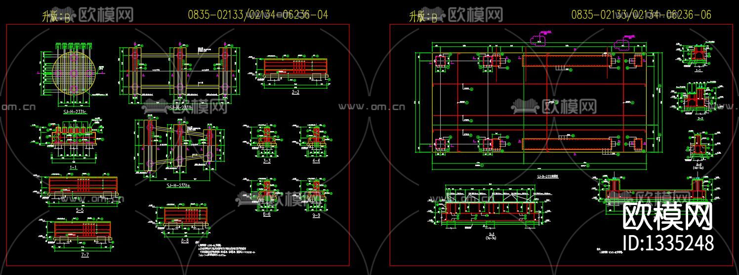 工业设备基础cad施工图