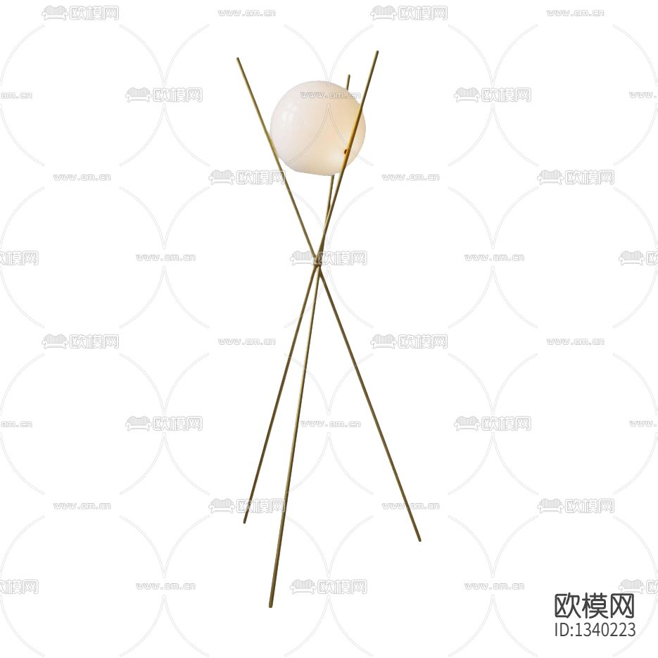 北欧极简金属玻璃落地灯下载