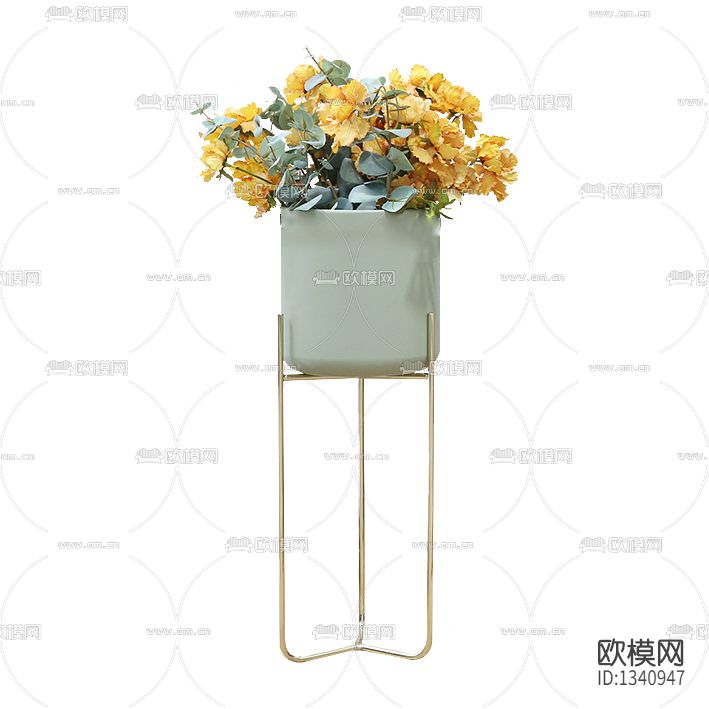 北欧简约陶瓷金属摆放花艺下载