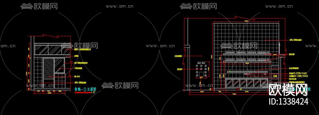 奶茶店cad施工图下载（渲染图4）