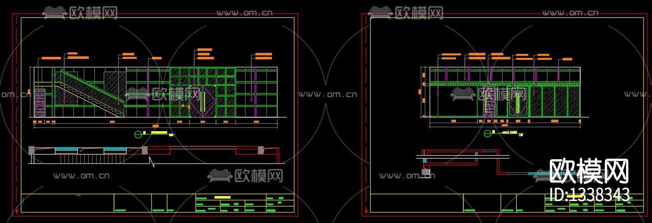 办公空间cad施工图下载（渲染图9）