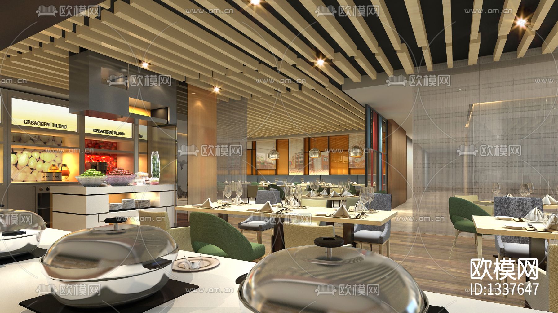 酒店cad施工图下载（渲染图4）