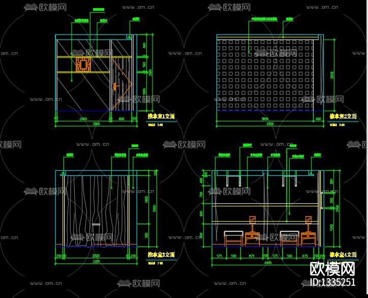 中医门诊cad施工图下载（渲染图7）