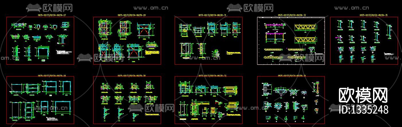 工业设备基础cad施工图