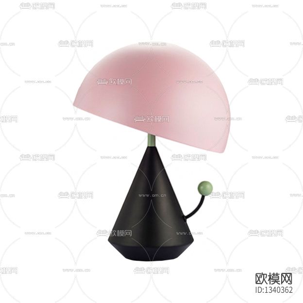 北欧简约金属蘑菇台灯下载
