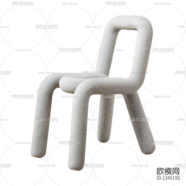北欧极简绒布儿童椅