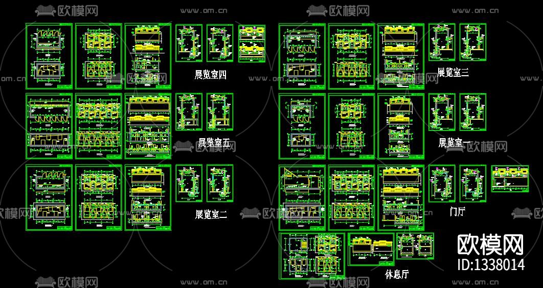博物馆展厅cad施工图下载（渲染图7）