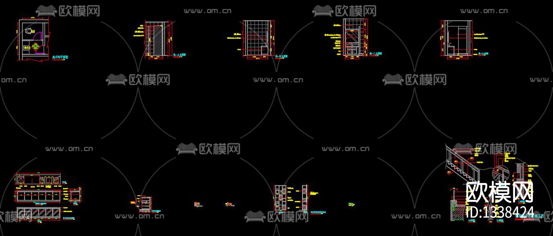 奶茶店cad施工图下载（渲染图10）