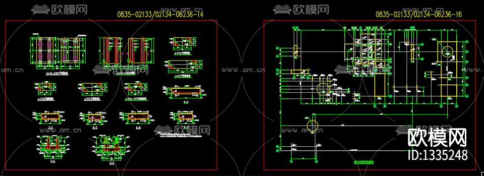 工业设备基础cad施工图