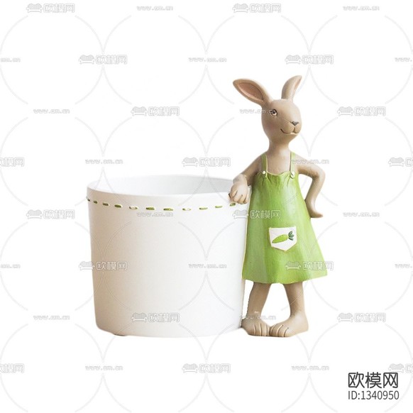 北歐簡約袋鼠陶瓷花器下載