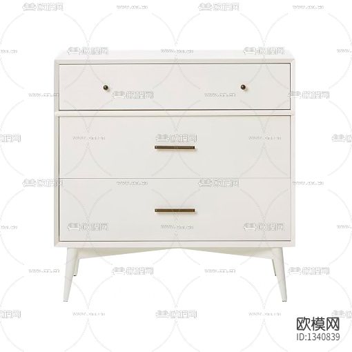 现代极简实木床头柜