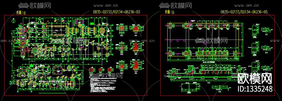 工业设备基础cad施工图