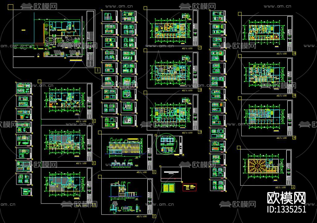 中医门诊cad施工图下载（渲染图10）
