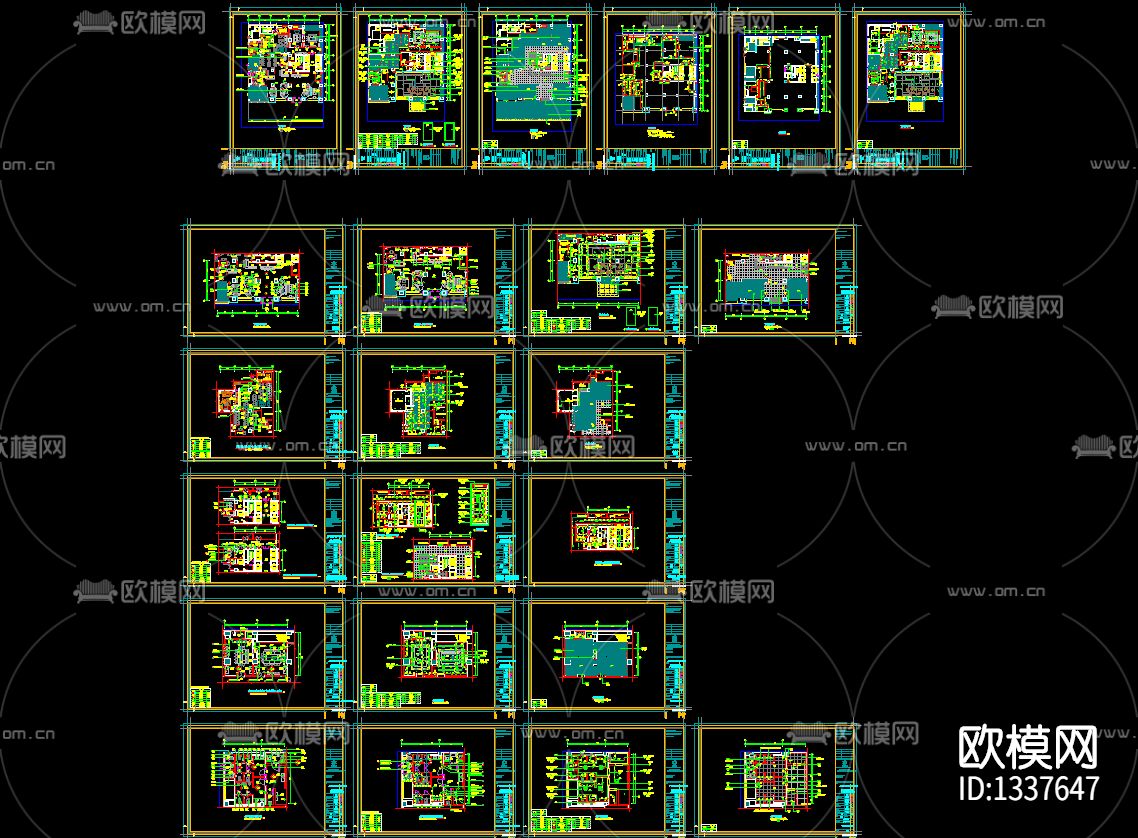 酒店cad施工图下载（渲染图3）