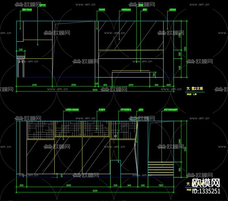 中医门诊cad施工图下载（渲染图4）