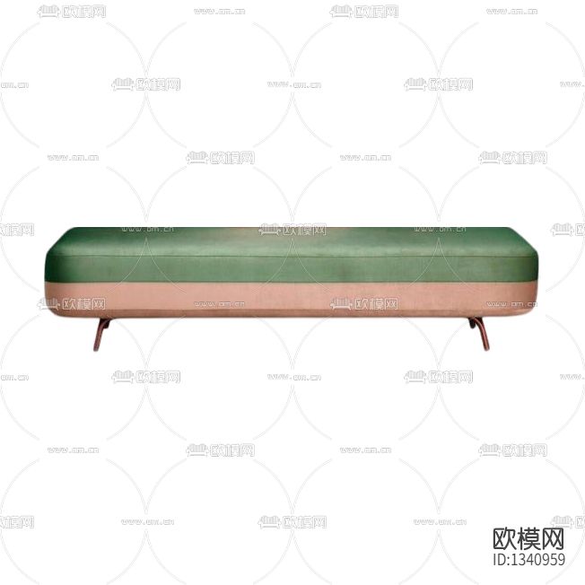 北欧简约布艺金属床尾凳