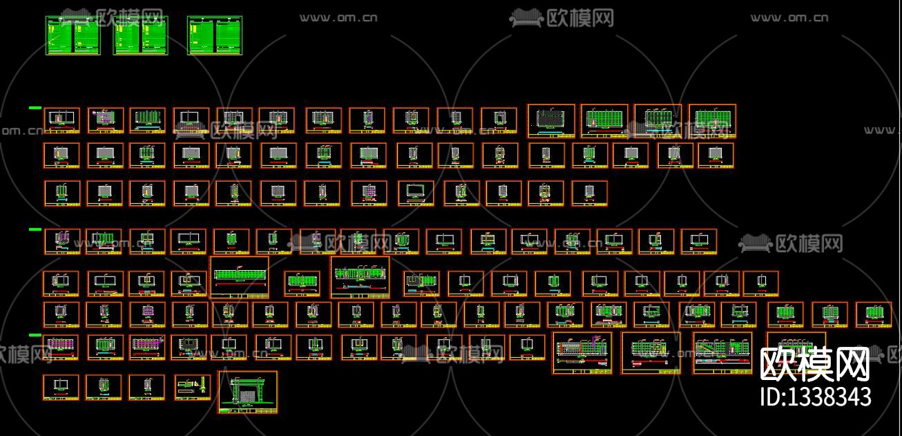 办公空间cad施工图下载（渲染图10）