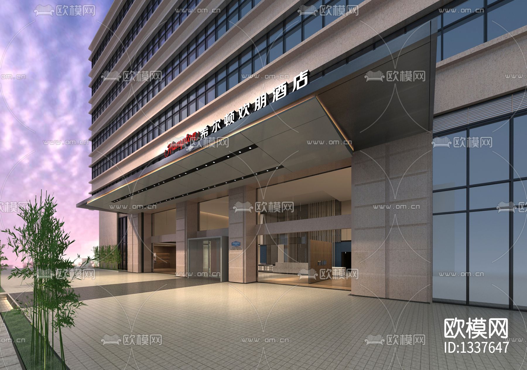 酒店cad施工图下载（渲染图9）