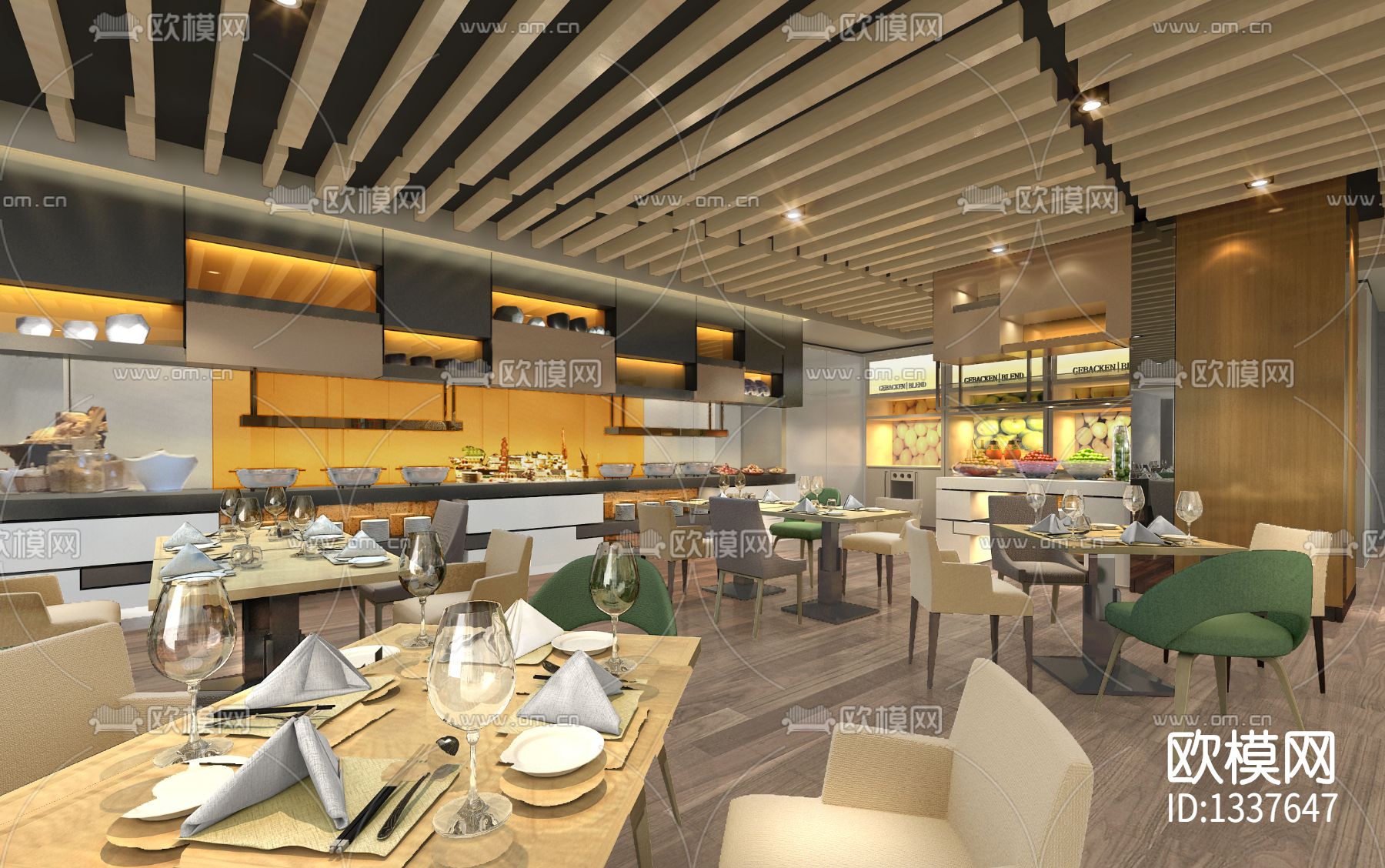 酒店cad施工图下载（渲染图5）