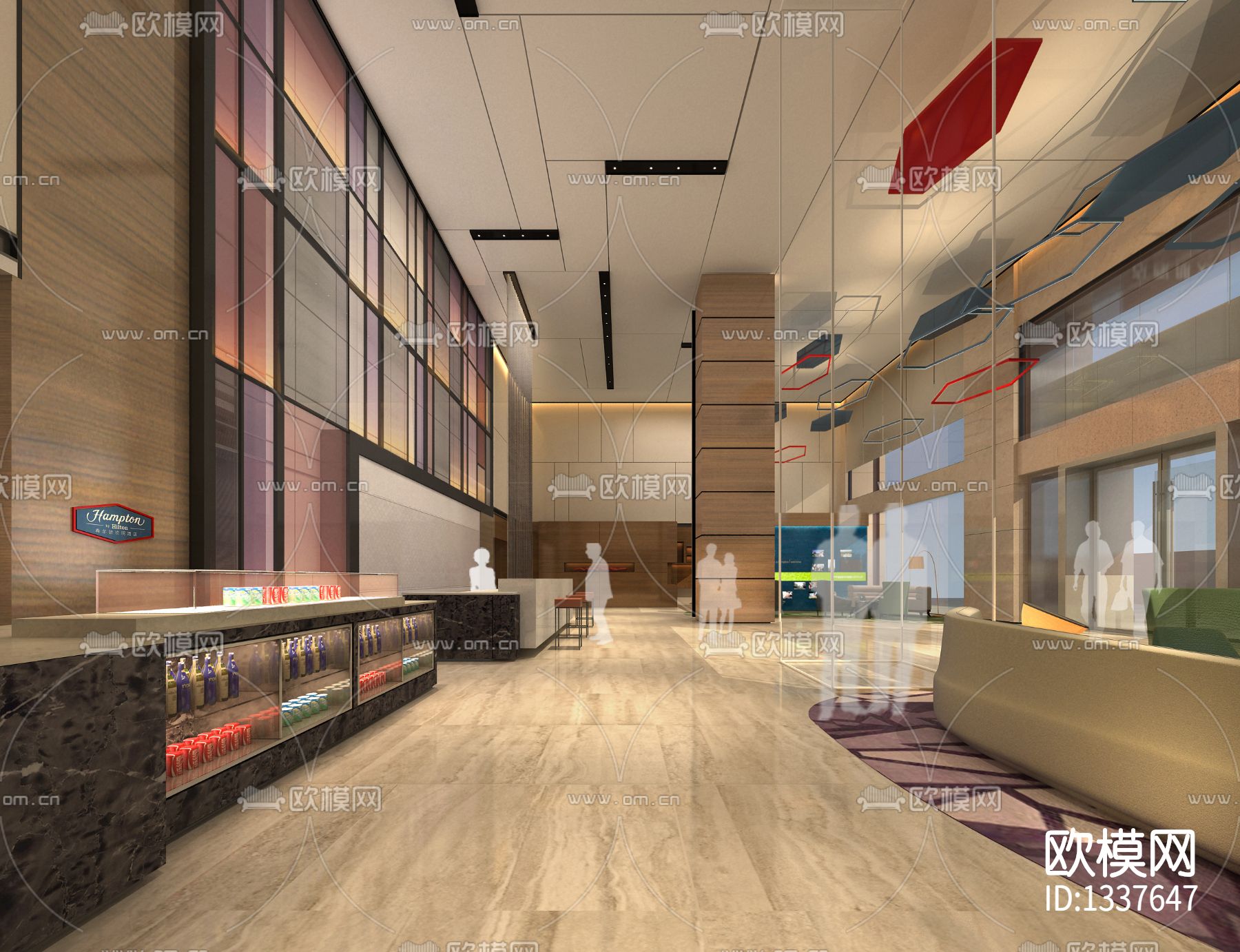 酒店cad施工图下载（渲染图7）