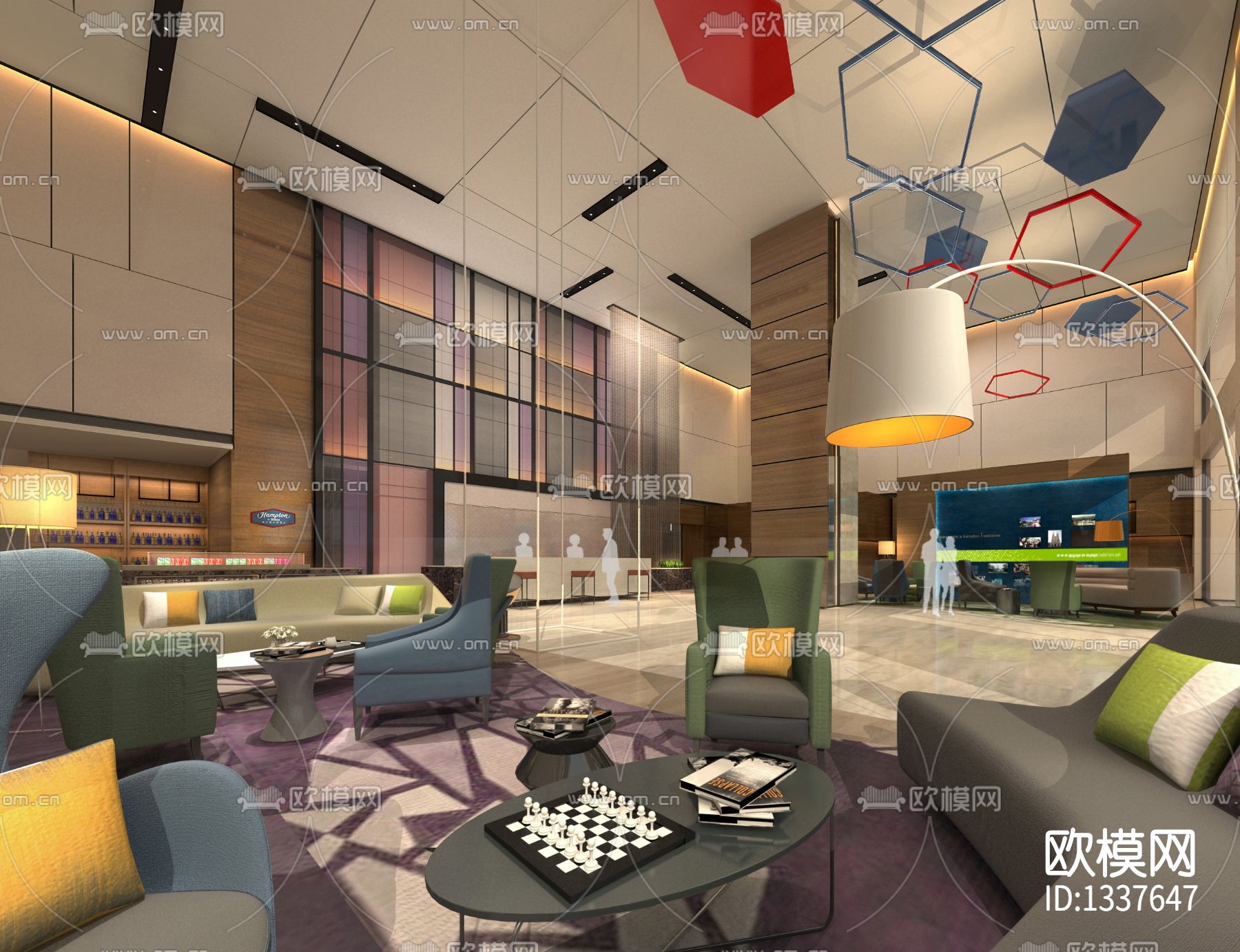 酒店cad施工图下载（渲染图6）