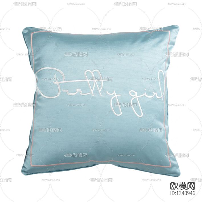 北欧简约粉蓝色布艺抱枕下载