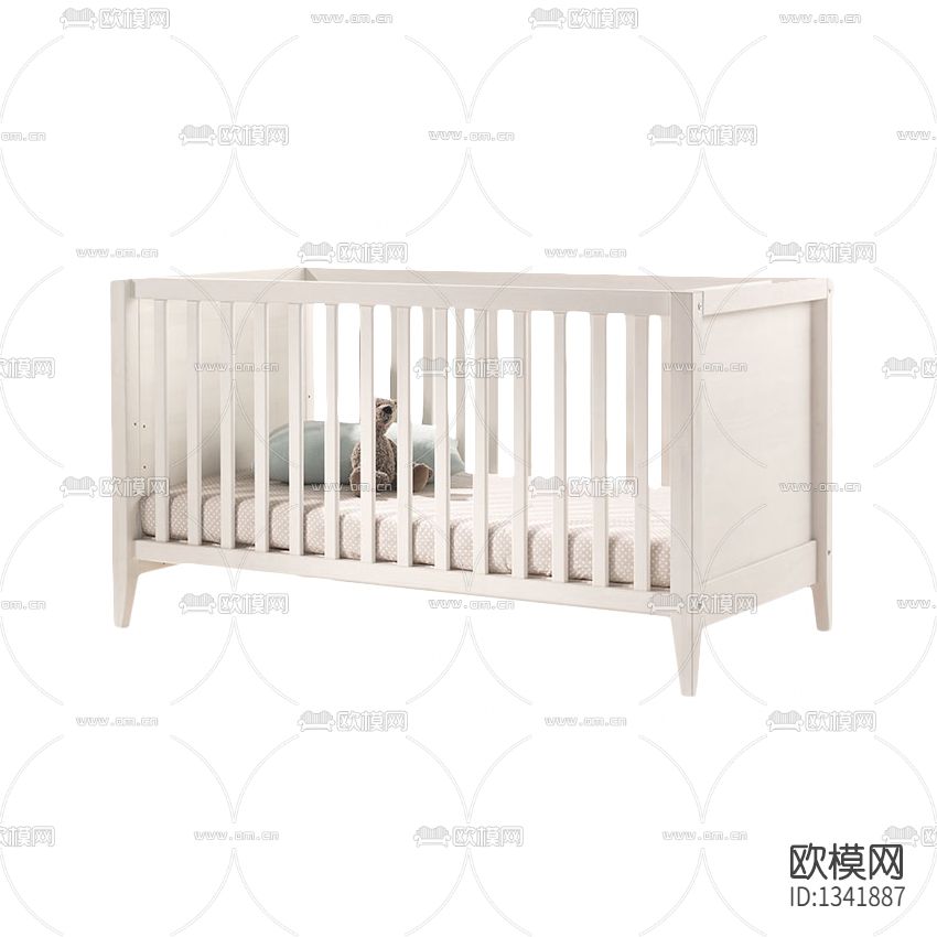 北欧简约实木婴儿床下载