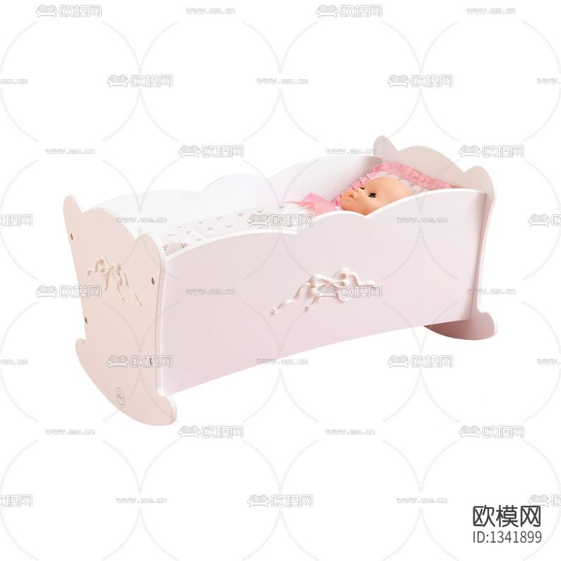 北欧简约实木婴儿床下载