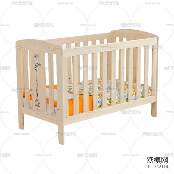 北歐簡(jiǎn)約無(wú)漆實(shí)木嬰兒床下載