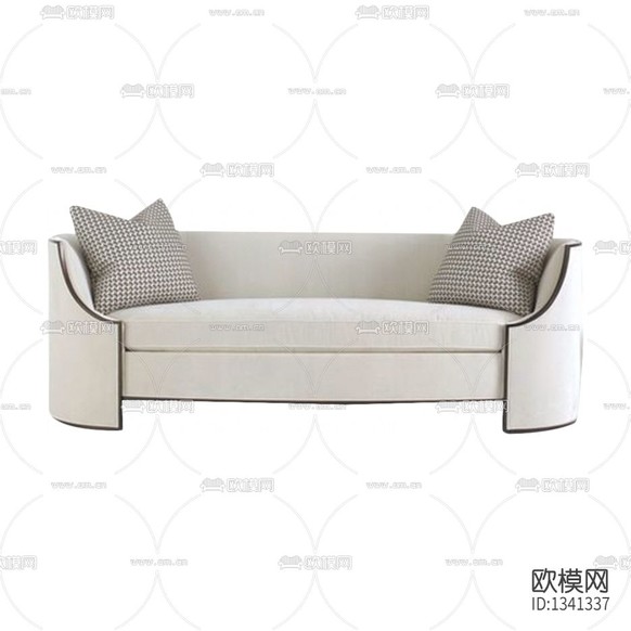 現(xiàn)代輕奢皮革金屬雙人沙發(fā)下載