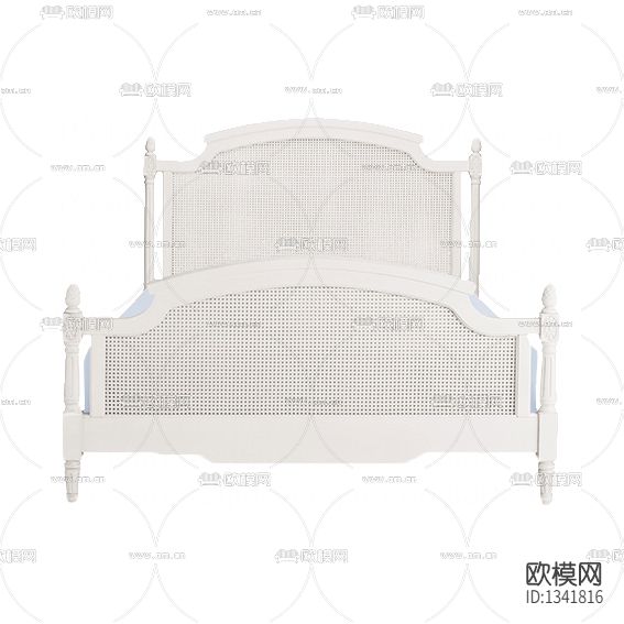 美式简约实木单人床