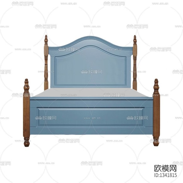 美式簡約實木單人床下載