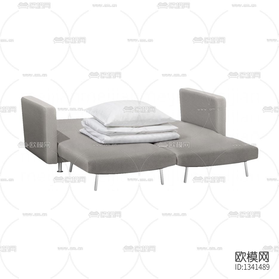 现代简约布艺沙发床下载（渲染图2）