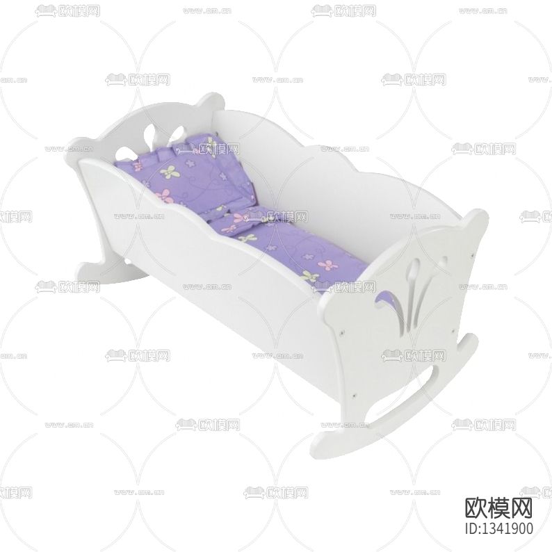 北欧简约实木婴儿床下载