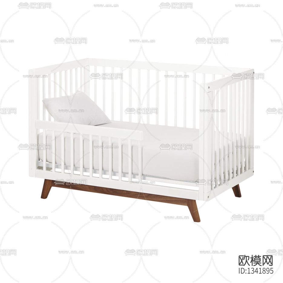 北欧简约实木婴儿床下载