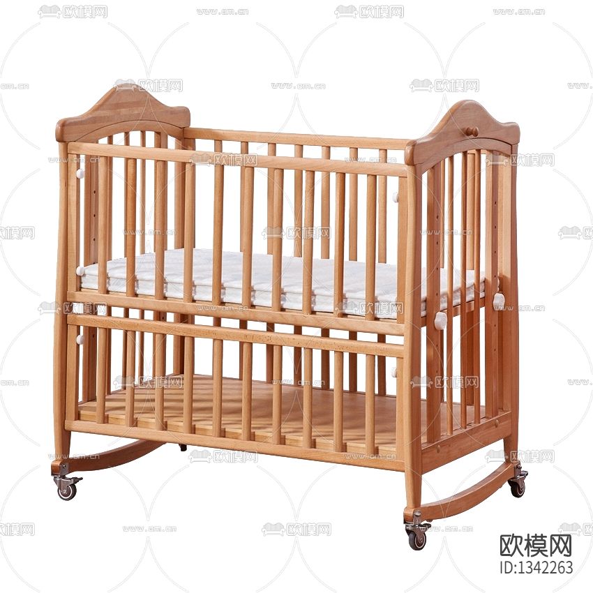 现代无漆环保可移动拼接婴儿床下载