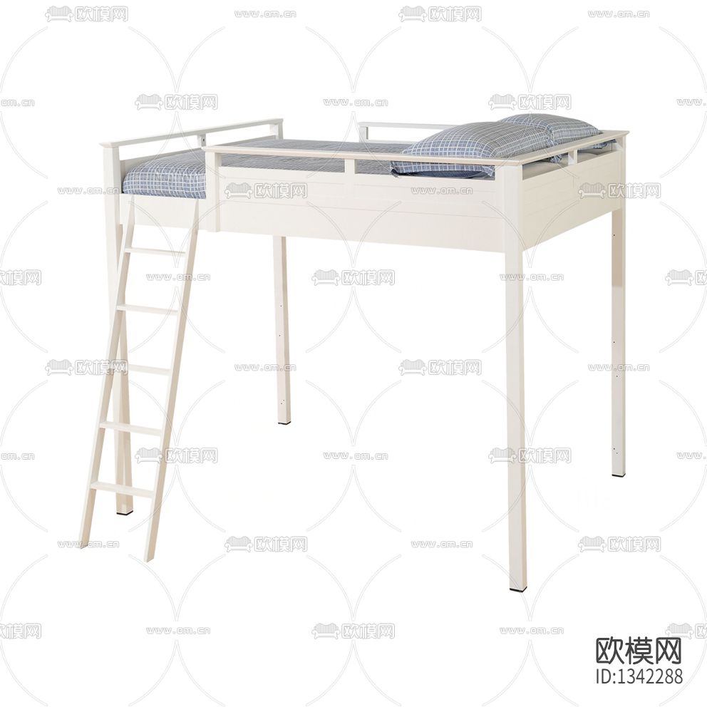 现代简约实木上床下载