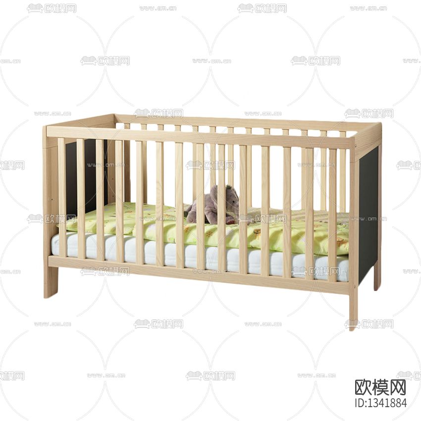 北欧简约实木婴儿床