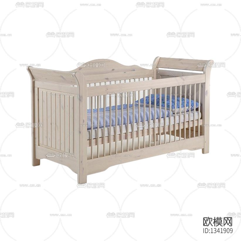 美式简约实木婴儿床下载