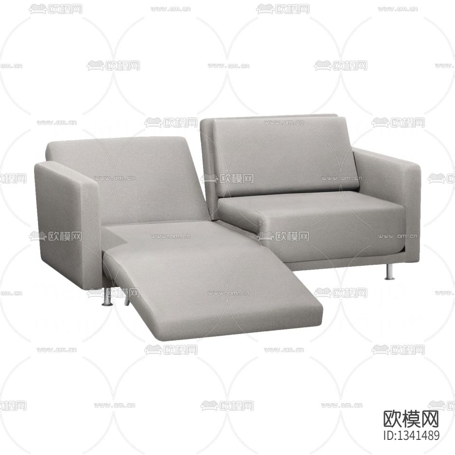 现代简约布艺沙发床下载（渲染图1）