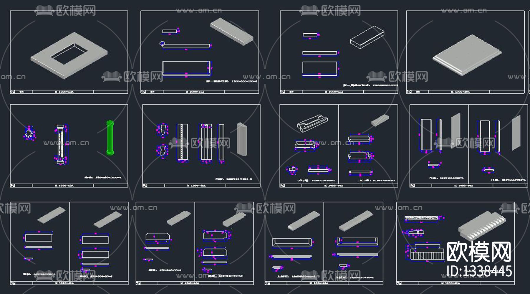 墓碑cad节点图下载（渲染图5）