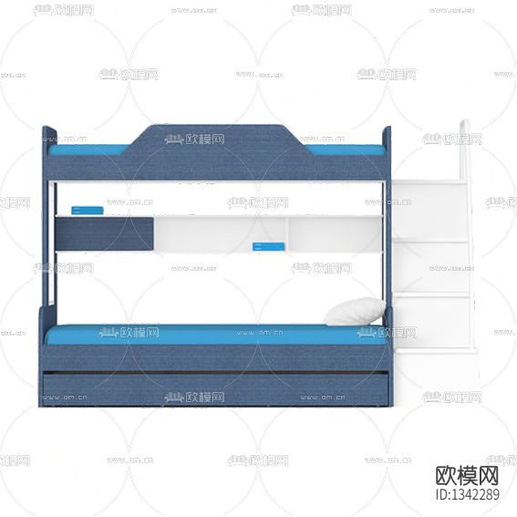 现代简约实木高低床