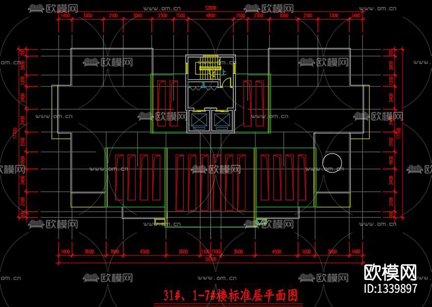 高层建筑cad施工图下载（渲染图5）