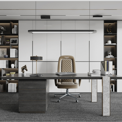  现代总经理办公室su模型 