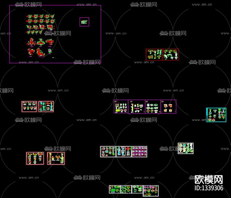 基坑内支撑cad节点大样图下载（渲染图7）